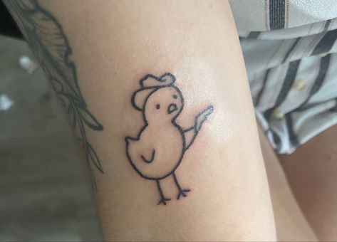 Chicken With Cowboy Hat Tattoo, Cowboy Chicken Tattoo, Duck With Cowboy Hat Tattoo, Baby Chick Tattoo, Tattoo Cowboy Hat, Cowboy Chicken, Boxing Tattoos, Cowboy Hat Tattoo, Chicken Tattoo