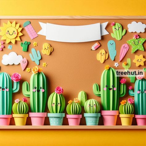 Child Art, Free Coloring Pages, Craft, Clipart, Art Ideas, Gardening at Treehut.in Flower Pot Bulletin Board, Cactus Bulletin Board Ideas, Cactus Bulletin Board, Farm Bulletin Board, Garden Bulletin Boards, Ocean Bulletin Board, Craft Clipart, Thanksgiving Bulletin Boards, Art Bulletin Boards