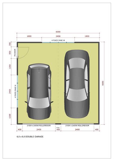 Double Garage - Free Quotes, Huge Size Range | Ideal Garage Door Dimensions, Home Layout Design, Garage Door Sizes, Double Garage Door, Single Garage Door, Carport Plans, Garage Loft, Patio Pavers Design, Car Shelter