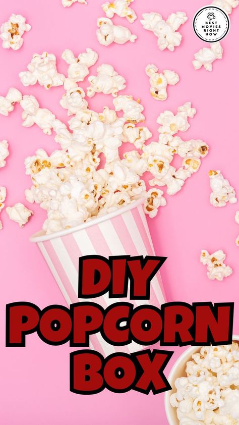 DIY Popcorn Box Diy Popcorn Boxes, Movie Night With Friends, Diy Popcorn, Popcorn Boxes, Night With Friends, Popcorn Box, Family Diy, Movie Night, Popcorn