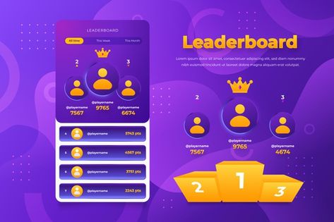 Free Vector | Leaderboard with abstract background Home Waxing Kit, Ranking List, Adobe Illustrator Graphic Design, Mobile App Design Inspiration, Flat Design Icons, App Background, Business Ideas Entrepreneur, Powerpoint Background Design, List Design