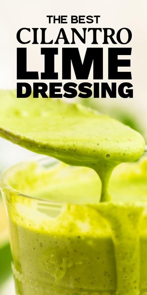 Cilantro Lime Dressing Recipe, Cilantro Dressing Recipe, Creamy Cilantro Lime Dressing, Spanish Salad, Indian Salads, Cilantro Recipes, Cilantro Dressing, Cilantro Lime Dressing, Healthy Salad Dressing