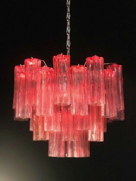 Coral Red Color, Star Chandelier, Red Chandelier, Glass Chandeliers, Pink Lamp, Red Y2k, Red Lamp, Magic Light, Zen Room