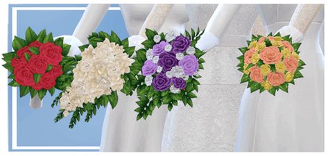 Sims 4 Wedding Dress, Wall Arrangements, Flower Boquet, Daisy Bouquet, Sims 4 Dresses, 4 Dresses, Sims 4 Game, Sims 4 Cc Finds, Wedding Flower Arrangements