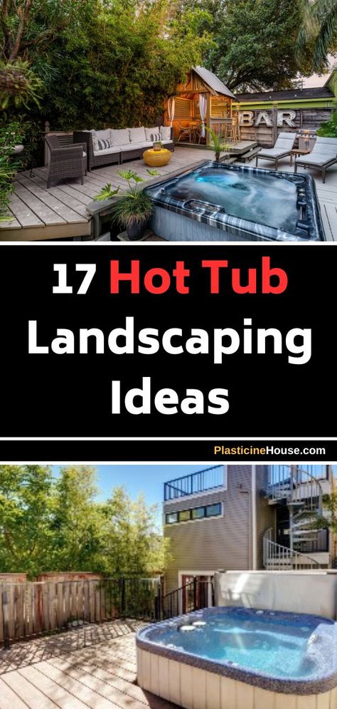 Looking for some inspiration to transform your backyard into a luxurious oasis? Look no further than these stunning hot tub landscaping ideas! From lush greenery to sleek modern designs, you'll find plenty of inspiration to create the perfect outdoor retreat. So why wait? Dive into these ideas and start planning your dream hot tub getaway today! Spa Pool Landscaping Ideas, Deck To Hot Tub, Landscaping Around A Hot Tub, Backyard Patio Hot Tub Ideas, Small Backyards With Hot Tubs, Lights Around Hot Tub, Hot Tub Backyard Ideas Spa Design, Backyard Hot Tub Ideas Outdoor Spa Decks, Inground Hot Tub Ideas Backyard