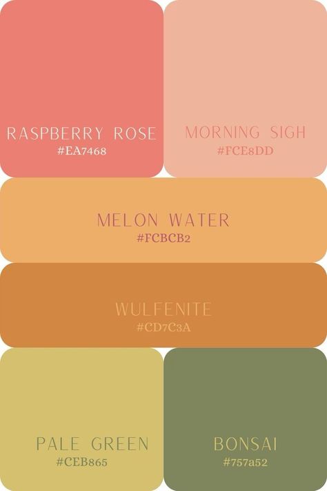 Yellow Brown Gold Color Palette, Stationery Color Palette, Muted Citrus Color Palette, Soft Bright Color Palette, Color Palette Four Colors, Fall Pink Color Palette, Muted Bright Color Palette, Unique Fall Color Palette, Pastel Autumn Color Palette