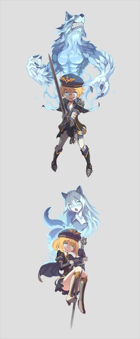 soul wolf Werewolf Rpg, Warlock Aesthetic, Lost Saga, Werewolf Transformation, 2d Character, Chibi Characters, Game Character Design, Character Design Animation, Fantastic Art