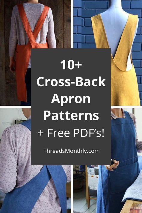 Make your own DIY apron using these sewing patterns! I found the best cross-back apron templates, including free printable PDF's. Aprons are a useful and easy sewing project idea for beginners who want to make clothes. Cross Back Apron Pattern Free, Apron Patterns Free, Cross Back Apron Pattern, Apron Sewing Patterns, Free Apron Pattern, Apron Pattern Free, Free Printable Sewing Patterns, Apron Patterns, Apron Sewing