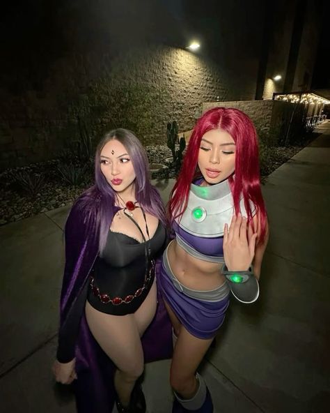 Titans Halloween Costume, Friend Costume Ideas, Raven Halloween Costume, Raven Costume, Horror Halloween Costumes, Classy Halloween Costumes, Matching Halloween Costumes, Halloween Costume Ideas For Women, Costume Ideas For Women