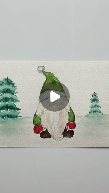 232 likes, 5 comments - huart_artanddesign on December 9, 2023: "If you gnome you gnome. Who’s going to paint a Christmas gnome with me?? #watercolor #watercolorart #watercolorpainting #duluth #duluthmn #art #duluthminnesota #artlove #christmas #christmasgnomes #gnomes #christmastree #christmasart". Easy Christmas Water Colour Painting, Watercolour Christmas Gnomes, Gnome Pictures Art, Watercolor Santa Tutorial, Small Painting Ideas Mini Canvas Christmas, Christmas Painting Party Ideas, Watercolor Christmas Art Tutorial, How To Paint Gnomes, Gnome Christmas Card Ideas