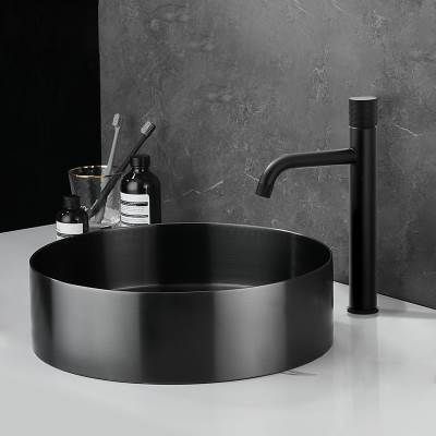 Stainless Steel Basin Round Bathroom Wash Basin 40cm Aesthetic Bath, Bath Aesthetic, Eden Roc, Round Bathroom, Modern Bathroom Sink, Glass Sink, Aesthetic Bathroom, Bathroom Paint Colors, Diy Ceramic