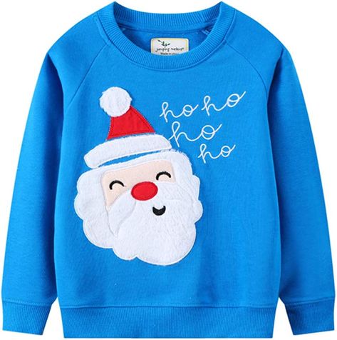 Toddler Boys Sweatshirt, Christmas Party Wear, Xmas Fashion, Kid Christmas, Ho Ho Ho Christmas, Boys Christmas Outfits, Christmas Shirts For Kids, Santa Claus Reindeer, Christmas 3d