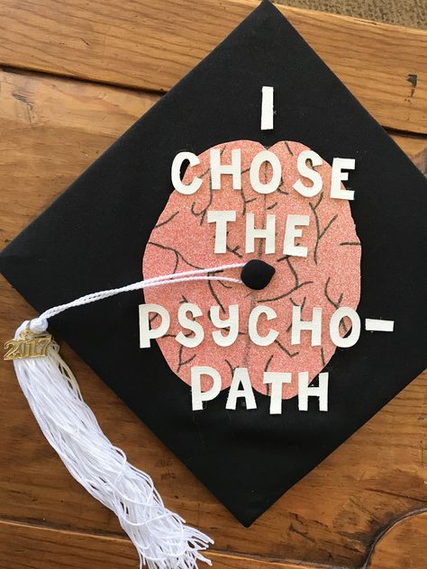 Mizzou Psychology Graduation Cap 🐯 Psychology Graduation Cap, Psychology Graduation, Graduation Cap Designs College, Diy Graduation Decorations, Creative Graduation Caps, Graduation Cap Ideas, College Grad Cap Ideas, Graduation Cap Decoration Diy, High School Graduation Cap