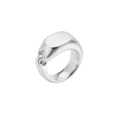 Georg Jensen Reflect Sterling Silver Signet Ring Georg Jensen Jewelry, Silver Cutlery, Silver Signet Ring, Contemporary Ring, Jewellery Designer, Georg Jensen, Organic Form, Jewelry For Her, Pendant Rings