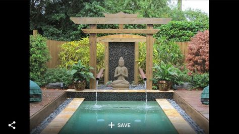 Buddha pool Bali Garden, Balinese Garden, Buddha Garden, Zen Garden Design, Meditation Garden, Japanese Garden Design, Asian Garden, Water Fountains Outdoor, Small Pool