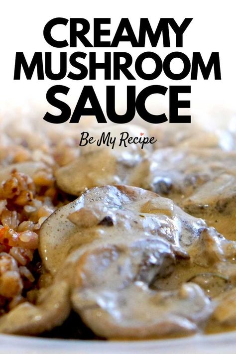 Pierogi Sauce, Sauce With Sour Cream, Creamy Mushroom Sauce Recipe, Simple Cheese Sauce, Recipe With Sour Cream, Mushroom Sauce Recipe, Cream Gravy, Mushroom Cream Sauces, Homemade Foods