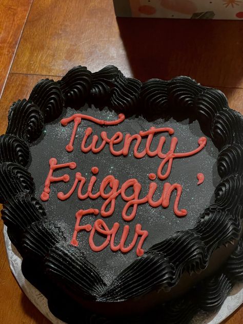 twenty fourth birthday cake #birthday #birthdaycakeideas #itgirl #taurus Twenty Four Birthday Cake, 24th Birthday Cakes, Twenty Four Birthday, Fourth Birthday Cake, 24th Birthday Ideas, 24th Birthday Cake, Vampire The Masquerade Bloodlines, Birthday Cake Writing, 24 Birthday