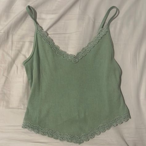 cute hollister sage green lace tank xs Tiana Closet, Sage Green Shirts, Sage Green Tank Top, Olive Green Top, Green Tunic, Green Tank Top, Green Tank, Green Outfit, Hollister Tops