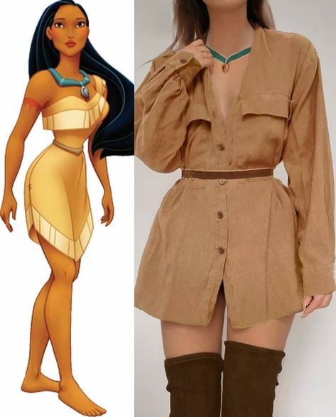 Disney Princess Inspired Dresses, Pocahontas Outfit, Disney Princess Inspired Outfits, Disney Bound Outfits Casual, Princess Inspired Outfits, Disney Princess Outfits, Disney Themed Outfits, Cute Disney Outfits, Disney Inspired Fashion