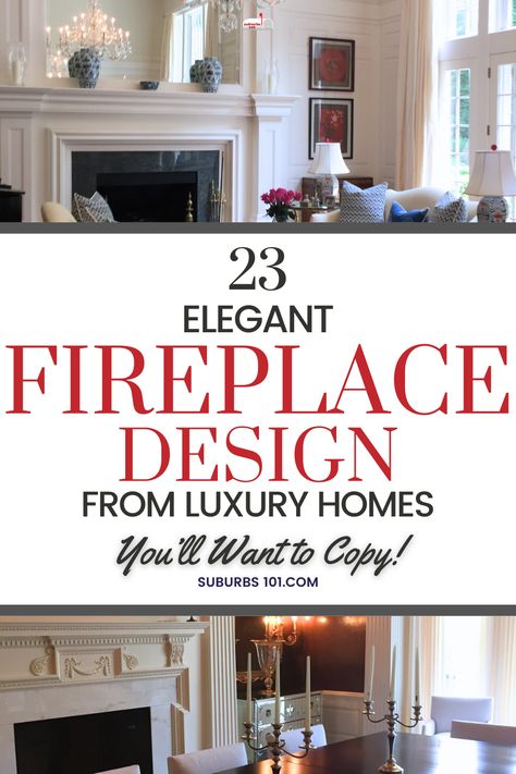 Looking for elegant fireplace design ideas? Checkout traditional fireplace ideas to bookcase built-ins around the fireplace or a cabinet on the side. There are also farmhouse mantle or sleek modern traditional fireplace style, there are so many fireplace makeover ideas! For a rustic vibe, go with a wood mantle fireplace, or try shiplap fireplace ideas. Whether you want a gas fireplace makeover, a minimalist fireplace, or a classic traditional fireplace, you'll be inspired. 6 Ft Wide Fireplace, Ceramic Logs For Fireplace, Fireplace With Offset Tv, Fireplace With Pillars Columns, Tv Wall Ideas Living Room Mounted Tv Over Fireplace, Style White Fireplace, Modern Fireplaces Ideas Living Rooms, Frames On Fireplace Mantle, Fireplace Ideas Between Two Windows