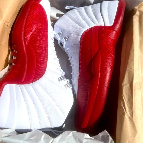 Jordan 12 Retro ‘Cherry’ Retro Cherry, Jordan 12 Retro, Jordan 12, Jordans 12, Sneakers Men Fashion, Dream Shoes, Outfits Ideas, Shoe Game, Men Fashion