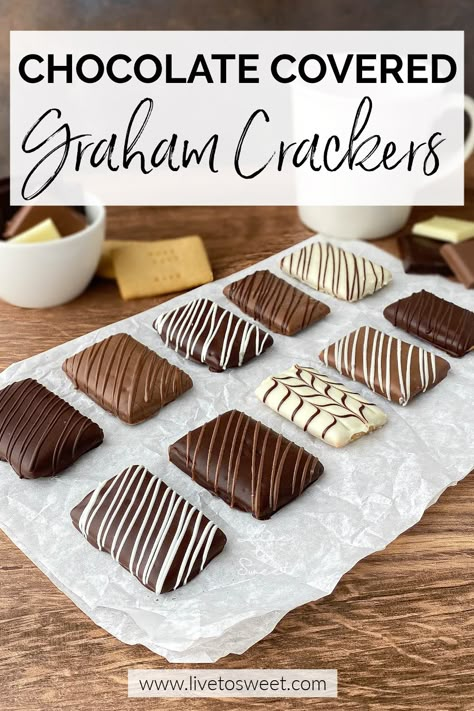 Chocolate Covered Graham Crackers Recipe, Chocolate Covered Peanut Butter Crackers, Grahman Crackers Recipe, September Baking, Sabbath Meals, Graham Cracker Dip, Bakery Truck, Crackers Homemade, Business Bakery