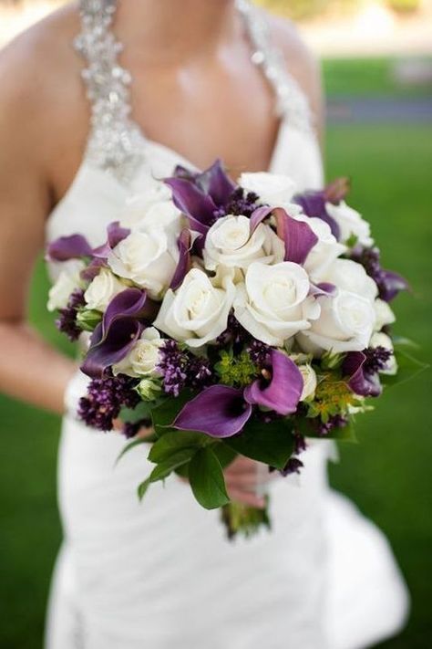 calla lily wedding bouquet ideas #wedding #weddings #weddingideas #himisspuff Purple Calla Lilies, Purple Wedding Bouquets, Gray Wedding, Purple Wedding Flowers, Lavender Wedding, White Bouquet, Lorde, Royal Purple, Bridal Bouquets