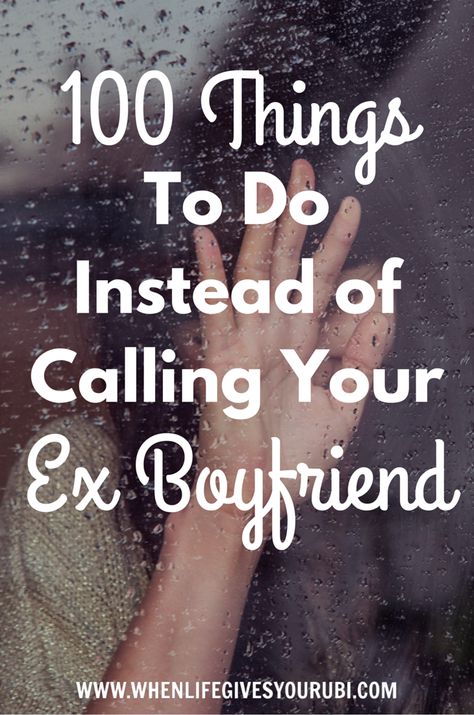 Breakups are hard, make it easier on your by making a clean break. 100 things to do instead of picking up the phone and calling your ex. Moving On From A Relationship, Night Date Ideas, Relationship Break, Boyfriend Date, Healing From A Breakup, Ex Boyfriend Quotes, Moving On After A Breakup, Breakup Motivation, How To Be Single