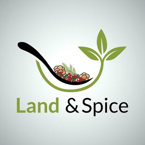 Land spice logo design, spruce logo, vegetable logo, cherry logo , cloudberry logo Spice Logo Design, Spices Logo, Vegetable Logo, Advert Design, Cherry Logo, Huawei Wallpapers, Spice Company, Logo Design Art, Conceptual Illustration