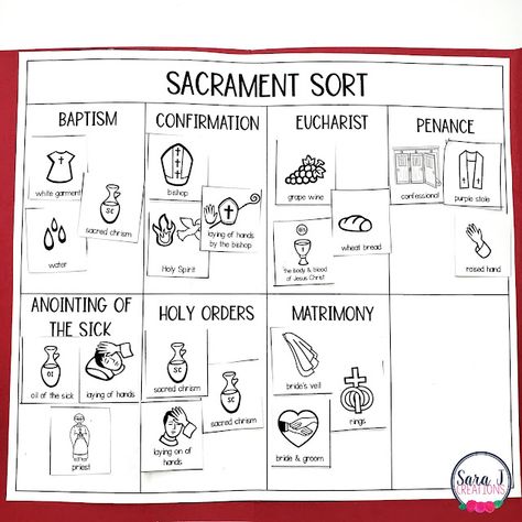 Sacraments Of Initiation Activities, Sacraments Activities Catholic For Kids, Seven Sacraments Activities, Sacraments Craft, Sacraments Activities, Catechism Crafts, The Seven Sacraments, Sacrament Of Confirmation, 7 Sacraments