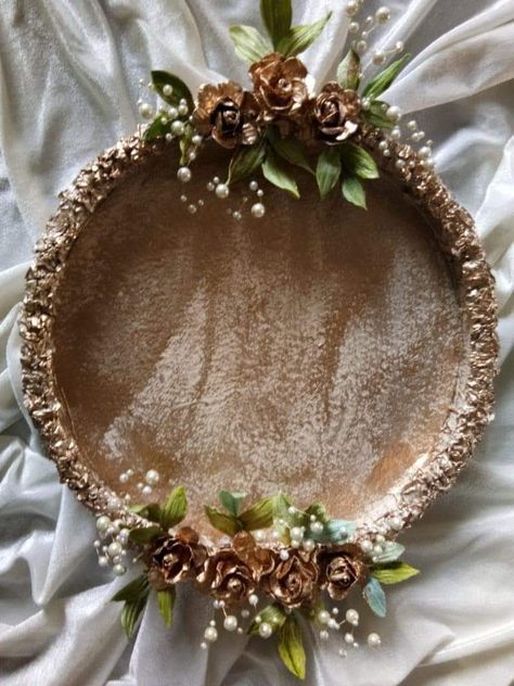 Jwellary Tray Decoration, Kanku Pagala Tray Decoration, Kanku Pagla Tray Decoration, Engagement Tray Decoration, Thattu Decoration, Wedding Ring Tray, Hamper Diy, Wedding Gift Hampers, Ring Platter