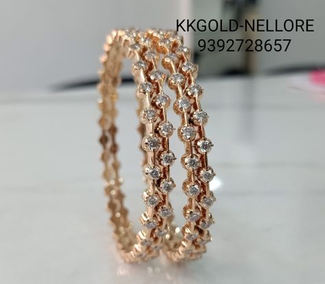 Close Setting Diamond Bangles, Uncut Diamond Necklace, Baby Jewellery, Diamond Bangles, Bangles Design, Bangles Jewelry Designs, Gold Bangles Design, Baby Jewelry, Bangle Designs