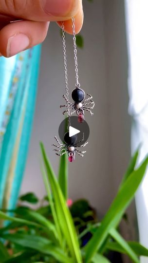 1.7K views · 542 reactions | These creepy cute dangles are looking for a home to hang out in! 🕷️🖤 You can find them in shop along with lots of other unique jewelry! This week is probably the last week to order for delivery before Halloween but just keep in mind that international mail can be unpredictable and I never know haha but I promise these will look cute all year round! 😘

✨www.abbeyroadcollection.com

#spiders #spiderjewelry #gothicjewelry #halloweenjewelry #halloweenfashion #halloweenvibes #halloween #creepycute #wirejewelry #beadedjewelry | Wire Wrapped Jewelry ~ by Abbey | Kupla · Crystal Spider Jewelry, Halloween Fashion, Halloween Jewelry, Wrapped Jewelry, Creepy Cute, Gothic Jewelry, Spiders, Wire Wrapped Jewelry, I Promise