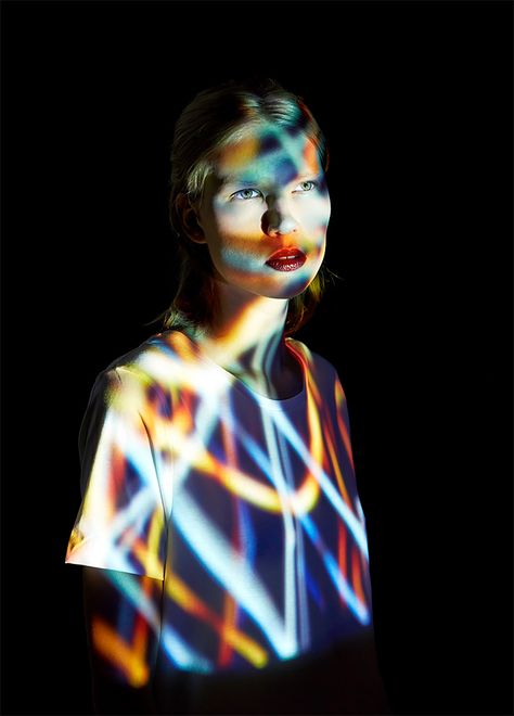 Moving Time: Photo Series by Mads Perch & Gemma Fletcher Projector Photography, Photographic Projects, Projection Mapping, Photo Series, Photography Projects, Abstract Photography, Bright Lights, 인물 사진, Light Painting