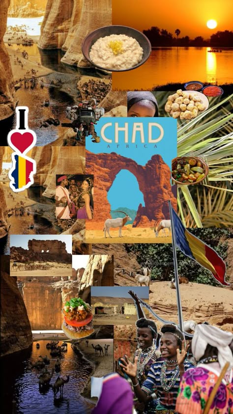 Chad Aesthetic, Chad Travel, Chad Country, Top Places To Travel, Muslim Countries, Aesthetic Collage, Disney Wallpaper, Travel Aesthetic, Magazine Design