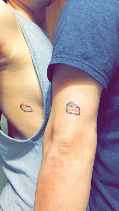 So my first tattoo was “a piece of cake...” with my boyfriend Piece Of Cake Tattoo, Boyfriend Tattoos For Women, Cake Tattoo, With My Boyfriend, Wrist Tattoos For Women, A Piece Of Cake, Piece Of Cake, Piece Of Cakes, First Tattoo