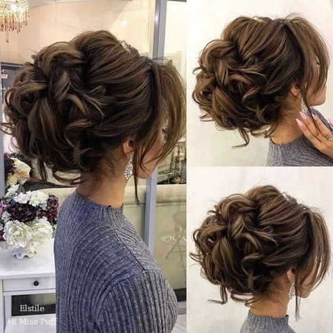 Long Wedding Hairstyles from Elstile ／ http://www.himisspuff.com/long-wedding-hairstyles-from-elstile/10/ Messy Hair Updo, Updo Wedding, Messy Updo, Ball Hairstyles, Wedding Hair Ideas, Wedding Hair Styles, Wedding Hair Inspiration, Penteado Cabelo Curto, Wedding Hair Makeup