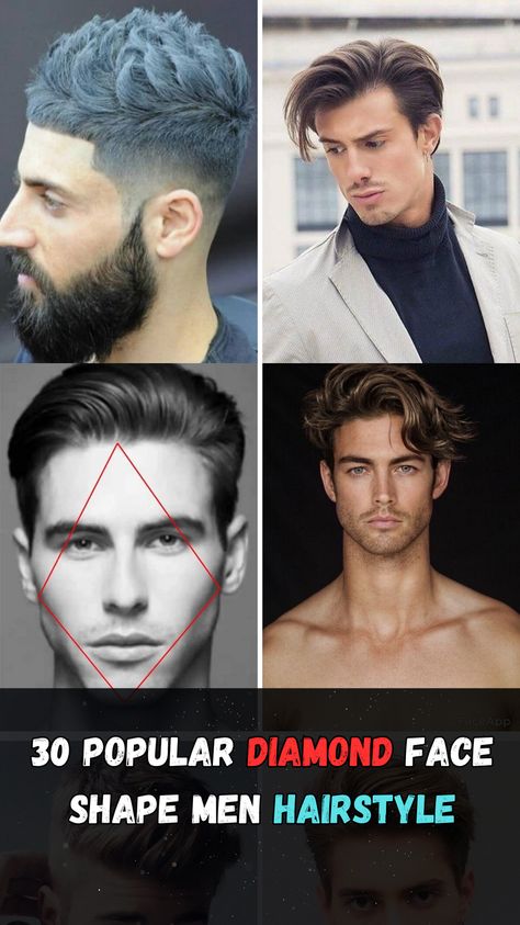 Discover 30 trendy hairstyles tailored for diamond face shapes in men. Whether you prefer a classic cut or a modern twist, find the perfect hairstyle to enhance your features. From textured crops to slicked-back styles, explore these popular looks for a fresh new vibe. Elevate your grooming game and embrace your unique facial structure with confidence! #DiamondFaceShape #MenHairstyle #TrendyHaircuts #GroomingInspiration Haircuts For Diamond Face Shape Men, Haircut For Diamond Face Shape Men, Diamond Shape Haircut, Best Haircuts For Diamond Face Shape, Best Haircut For Diamond Face, Diamond Shape Face Hairstyles, Diamond Face Haircut Men, Diamond Face Shape Hairstyles Men, Man Face Shape