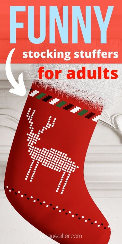 Funny Adult Stocking Stuffer Gift Ideas | Funny Adult Stocking Stuffers | Adult Themed Gifts | Adult Funny Holiday Gifts | Funny Crude Adult Gifts | Hilarious Adult Holiday Gift Ideas | #adultgifts #giftideas #holidays #christmas #stockingstuffers Funny White Elephant Gift Ideas, Funny White Elephant Gifts, Potty Humor, Funny Stocking Stuffers, Stocking Stuffers For Adults, Best White Elephant Gifts, Holiday Gift Exchange, Stocking Stuffer Ideas, White Elephant Gifts Exchange