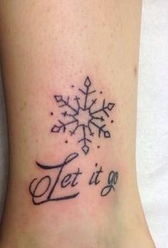 Let it go and snowflake - Frozen Let It Go Tattoo Frozen, Snowflake Tattoo Placement, Unique Snowflake Tattoo, Snow Flake Tattoo Woman, Small Snowflake Tattoo Wrist Snow Flake, Print Tattoos, Paw Print Tattoo, Paw Print, I Tattoo