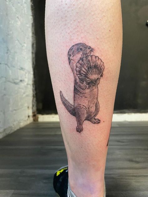 Realistic Otter Tattoo, Sea Otters Tattoo, Sea Otter Tattoo Design, Matching Otter Tattoos, Sea Otter Tattoo Simple, Disney Love Tattoos, River Otter Tattoo, Small Otter Tattoo, Otters Cuddling