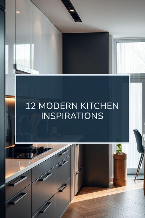 Looking to transform your kitchen? Check out these 12 fresh ideas that balance style and function for a modern look. From minimalist designs with sleek cabinets to those cozy nooks that invite cooking, each idea is crafted to inspire your creativity. Finish your space with unique decor elements and innovative storage solutions that make everything accessible and elegant. Whether you're renovating or just looking for some kitchen love, these inspirations are the key to making your space reflect your stylish personality and perfect cooking atmosphere. Get inspired now! Gloss And Matt Kitchen Cabinets, Light Contemporary Kitchen, Frameless Kitchen Cabinets Modern, Modern Kitchen Accessories Ideas, Mid Century Modern Cabinets Kitchen, Stunning Kitchens Modern, Modern White And Black Kitchen, Minimalist Kitchen Design Inspiration, Black And White Kitchen Ideas Modern