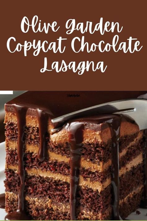 Olive Garden Copycat Chocolate Lasagna — SavingsMania Copycat Olive Garden Chocolate Lasagna, Lasagna Cake Recipe, Olive Garden Desserts Copycat, Olive Garden Dessert Recipes, Olive Garden Chocolate Lasagna Recipe, Chocolate Lasagna Olive Garden, Olive Garden Chocolate Lasagna, Olive Garden Desserts, Lasagna Desserts