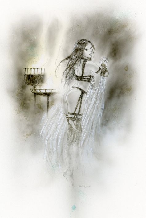 Luis Royo Blue Prince Girl 4 Comic Art Prince Girl, Zaragoza Spain, Luis Royo, Different Art, Art Gallery Room, Gallery Room, Selling Artwork, Art Archive, Gothic Art