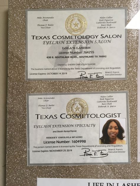 Cosmetology License, Eyelash Extensions Salons, Texas Photography, Business License, Content Ideas, Ex Wives, Cosmetology, Photography Business, Business Names