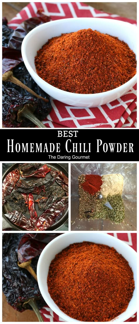 Move over store-bought chili powder!  With an incredibly robust and vibrant flavor, NOTHING compares to homemade chili powder made from scratch – it’s a total game changer! Chili Recipe From Scratch, Best Homemade Chili, Chili Powder Recipe, Homemade Chili Powder, Homemade Chili Recipe, Homemade Dry Mixes, Homemade Spice Mix, How To Make Red, Spice Mix Recipes