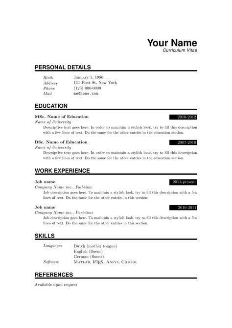 Your new CV Simple Cv Format, Resume Template Free Downloadable Word, Download Cv Format, Resume Template Free Downloadable, Cv Format For Job, Resume Format Free Download, Simple Resume Format, Biodata Format Download, White Baby Cribs