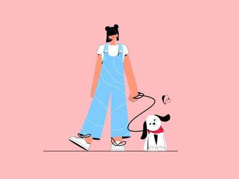 App Design Trends, Art Challenges, Walking Out, Social Art, Infographic Design Inspiration, Illustration Art Drawing, Preppy Wallpaper, People Illustration, Dog Illustration