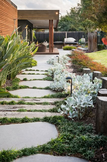 Australian Garden Design, Garden Pavers, Australian Native Garden, Australian Garden, Coastal Gardens, Garden Deco, Contemporary Garden, Sustainable Garden, Native Garden