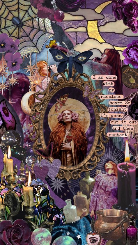 #florence #florencewelch #florenceandthemachine #purple #maximalism Aquarius Aesthetic, Halloween Wallpaper Iphone Backgrounds, Florence And The Machine, Witchy Wallpaper, Florence Welch, Florence The Machines, Magic Aesthetic, Halloween Wallpaper Iphone, Apple Watch Wallpaper